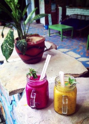 try the superboost smoothie!! it's the best at Peace Food Cafe in Sihanoukville