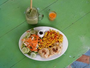 scrambled tofu at Peace Food Cafe in Sihanoukville