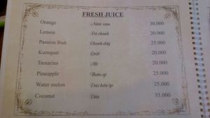 Menu#3 at Minh Hien 2 in Hoi An