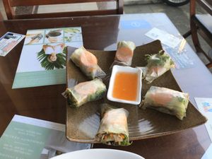Fresh spring rolls  at Minh Hien 2 in Hoi An