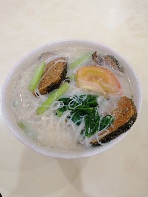 Vege fish noodles at Lan Xiang Yuan Vegetarian in West Singapore