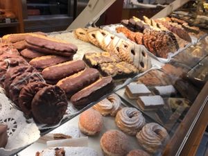 cookies and cake, mostly not vegan at denn's Biomarkt in Chemnitz