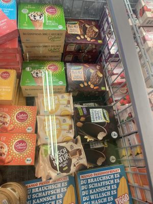 Vegan ice-cream  at denn's Biomarkt in Chemnitz