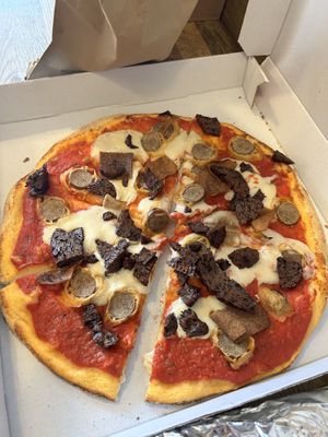 “Meaty” cashew pizza   at McGuinness - Takeaway in Dublin