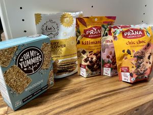 Crackers and nuts   at Whole Foods Market in Victoria