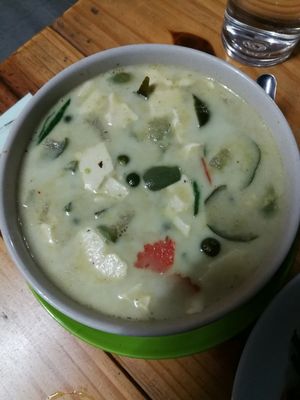 Green curry  at INA House in Chiang Mai