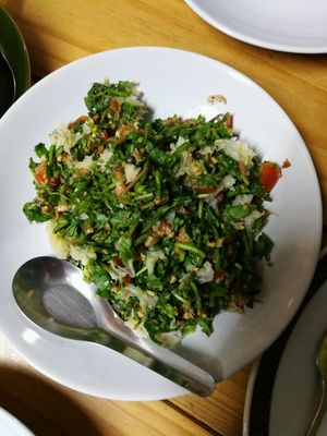 Asiatic pennywort salad  at INA House in Chiang Mai