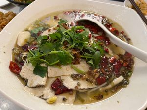 Sauerkraut fish 10/10 !  at Green on Earth 绿之天地 in West Singapore