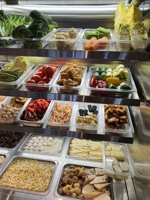 Ingredients for Mala Hot pot at Green on Earth 绿之天地 in West Singapore