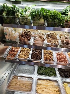 Ingredients for Mala Hot pot at Green on Earth 绿之天地 in West Singapore