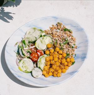 Chick pease veggies at Public Greens - 64th St in Indianapolis