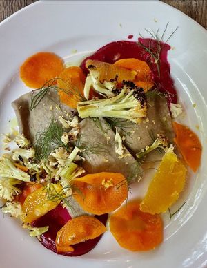 Chickpea ravioli at Tinker Street in Indianapolis