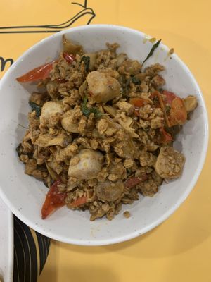 Groud Soy with Mushrooms and veggies at Platinum Fashion Mall - Term-Bun in Bangkok