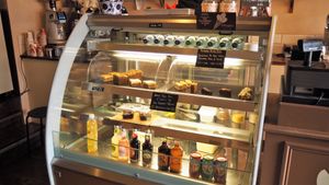Display of Petit Fours, Cakes and Drinks at Affogato  in Edinburgh