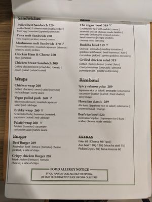 Menu at No.9 2nd Restaurant in Phuket