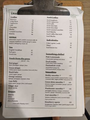 Menu at No.9 2nd Restaurant in Phuket