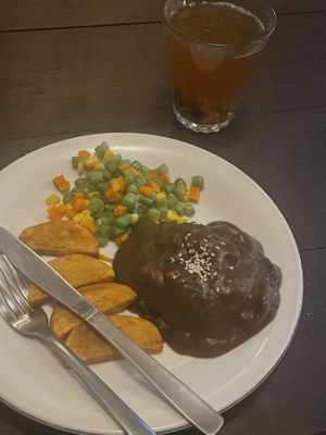 Tempe steak with blackpepper sauce  at Simple Plant  in Yogyakarta
