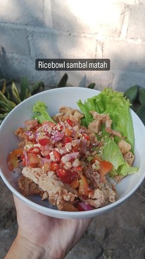 Sambal Matah Rice Bowl at Simple Plant  in Yogyakarta