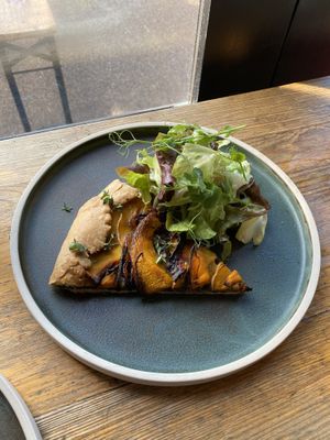 Vegetable tart at MOTHER - Juice Works in East London