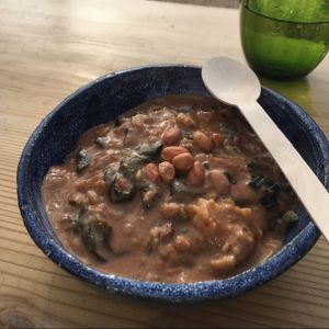 African peanut cauliflower curry with quinoa - amazing!! at MOTHER - Juice Works in East London