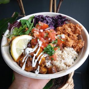 MOTHER BBQ Jackfruit Bowl  at MOTHER - Juice Works in East London