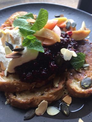 French toast at MOTHER - Juice Works in East London