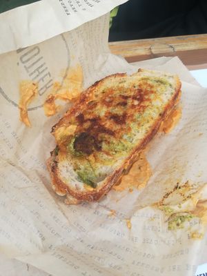 Pesto toasty at MOTHER - Juice Works in East London
