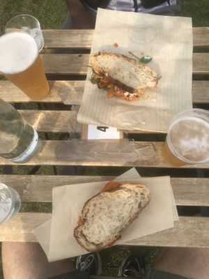 'Smoked salmon’ sandwich  at MOTHER - Juice Works in East London