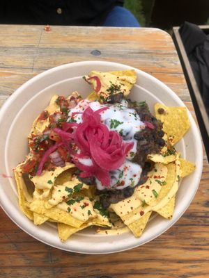 Delicious nachos  at MOTHER - Juice Works in East London
