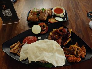 Nasi lemak masak merah and Teochew kuang chiang at Pinxin Vegan Cuisine - 品馨蔬食 in Penang