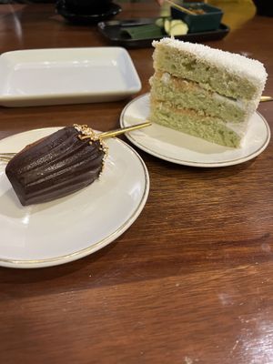 Madeline and Ondeh Ondeh cake  at Pinxin Vegan Cuisine - 品馨蔬食 in Penang