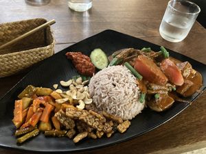 Nasi lemak - curry version  at Pinxin Vegan Cuisine - 品馨蔬食 in Penang