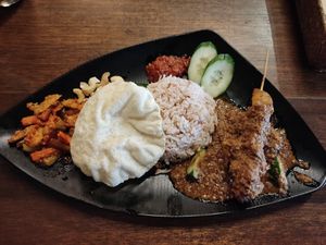 Satay nasi lemak at Pinxin Vegan Cuisine - 品馨蔬食 in Penang