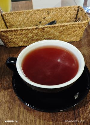 Hot Apricot Peach Tea ❤️ - 02/05/2025 at Pinxin Vegan Cuisine - 品馨蔬食 in Penang