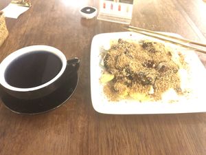 Rojak and Blue Tea at Pinxin Vegan Cuisine - 品馨蔬食 in Penang