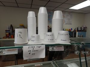 Ice cream cup sizes. at Krazzy Kow in High Springs