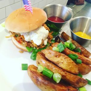 Vegan Jackfruit Burger at 90 Degree Melt in East London