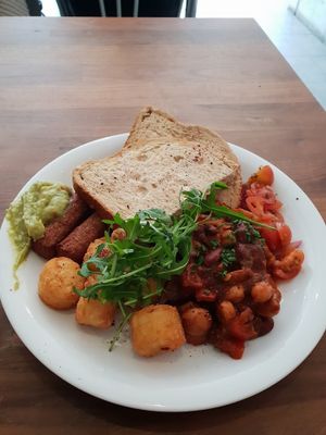 Vegan skillet at 90 Degree Melt in East London