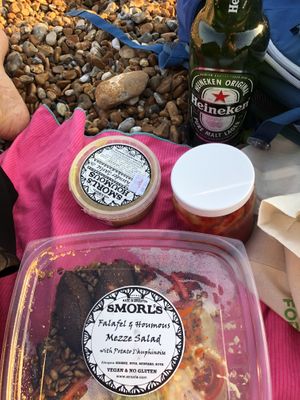 Thunder Garlic Humus is the best  at Smorl's in Brighton