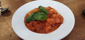 Falafel bolognese at Smorl's in Brighton