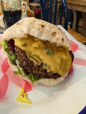 Pitta patty pocket at Smorl's in Brighton