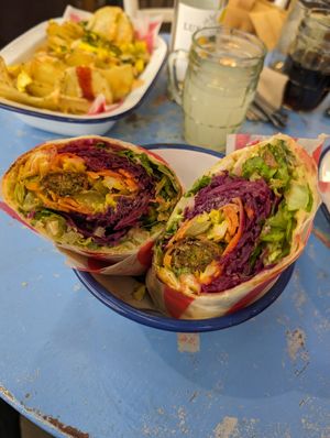 Falafel wrap at Smorl's in Brighton