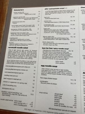 Menu at Cafe O Mai in Annerley