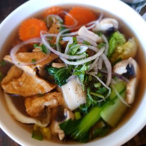 vegan pho at Cafe O Mai in Annerley