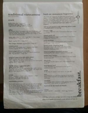 breakfast menu 2 at Cafe O Mai in Annerley