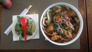 vegan pho at Cafe O Mai in Annerley