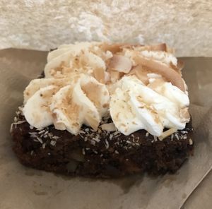 Vegan carrot cake  at Cafe O Mai in Annerley