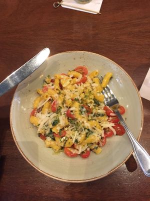 Tomato Rigatoni (hopefully didn’t download pixelated it wasn’t). at Alvarado Street Brewery and Grill in Monterey