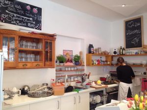 the café at Cafe Con Amore in Berlin