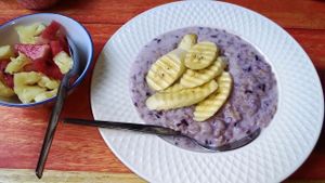 Black Rice Porridge at Cat House Chiang Mai - Cat Shack in Chiang Mai